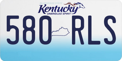 KY license plate 580RLS