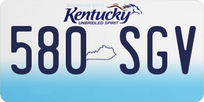 KY license plate 580SGV