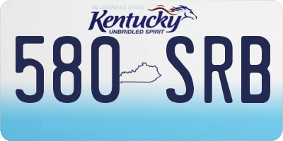 KY license plate 580SRB