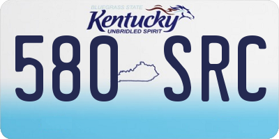 KY license plate 580SRC