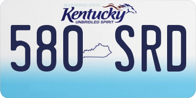 KY license plate 580SRD