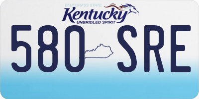 KY license plate 580SRE