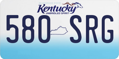 KY license plate 580SRG