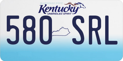 KY license plate 580SRL