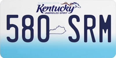 KY license plate 580SRM