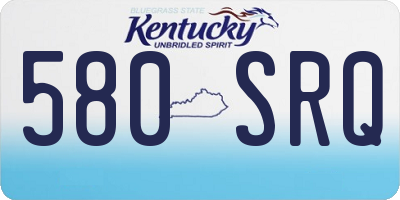 KY license plate 580SRQ