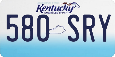 KY license plate 580SRY