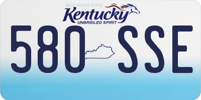 KY license plate 580SSE