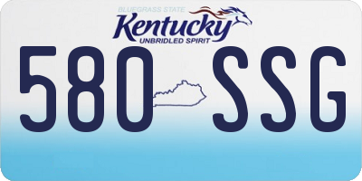 KY license plate 580SSG