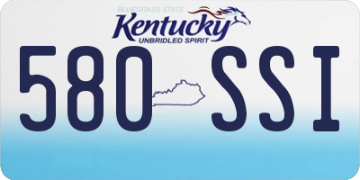 KY license plate 580SSI