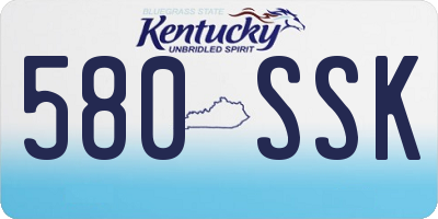KY license plate 580SSK