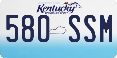 KY license plate 580SSM