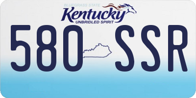 KY license plate 580SSR