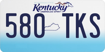 KY license plate 580TKS