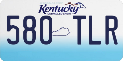 KY license plate 580TLR