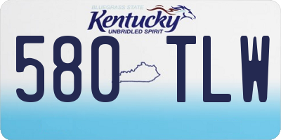 KY license plate 580TLW