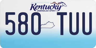 KY license plate 580TUU
