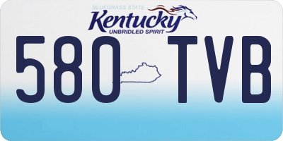 KY license plate 580TVB