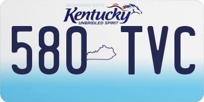 KY license plate 580TVC