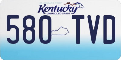 KY license plate 580TVD