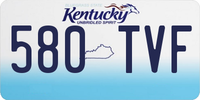 KY license plate 580TVF