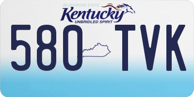 KY license plate 580TVK