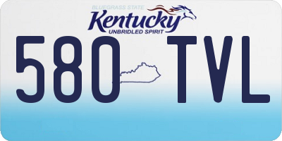 KY license plate 580TVL