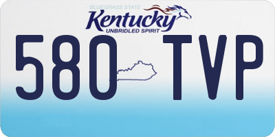KY license plate 580TVP