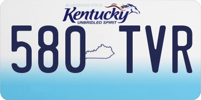 KY license plate 580TVR