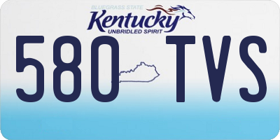 KY license plate 580TVS