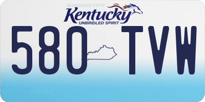 KY license plate 580TVW