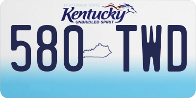 KY license plate 580TWD