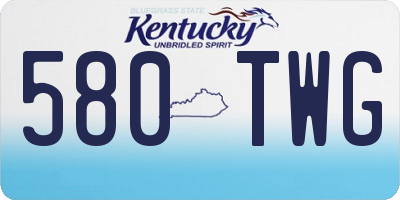 KY license plate 580TWG