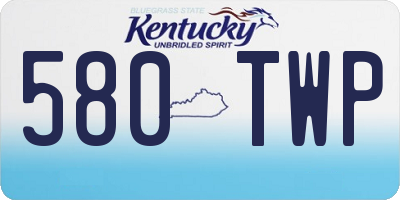 KY license plate 580TWP