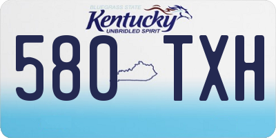 KY license plate 580TXH