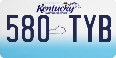 KY license plate 580TYB