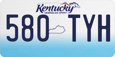 KY license plate 580TYH