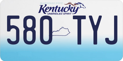 KY license plate 580TYJ