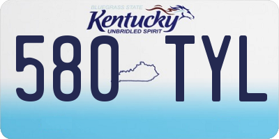 KY license plate 580TYL
