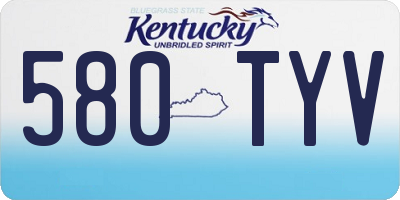 KY license plate 580TYV