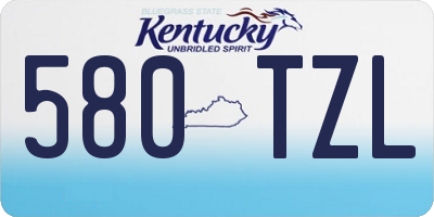 KY license plate 580TZL