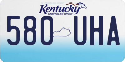 KY license plate 580UHA