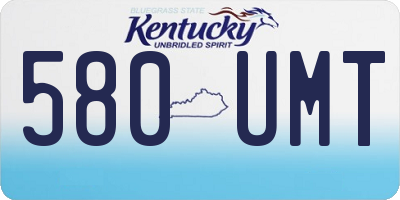 KY license plate 580UMT