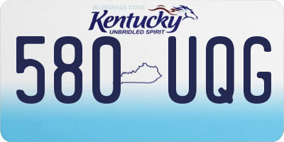 KY license plate 580UQG