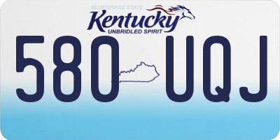 KY license plate 580UQJ