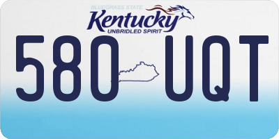 KY license plate 580UQT