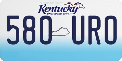 KY license plate 580URO