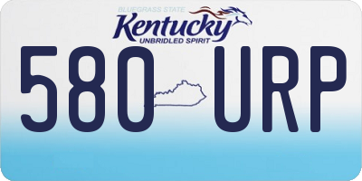 KY license plate 580URP