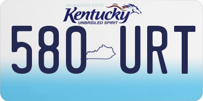 KY license plate 580URT
