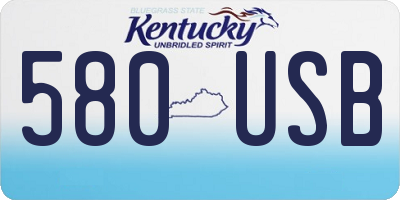 KY license plate 580USB